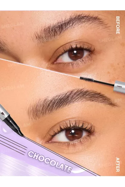  تصویر 3 : هاشور + لمینت ابرو رنگ Chocolate شیگلم Sheglam 