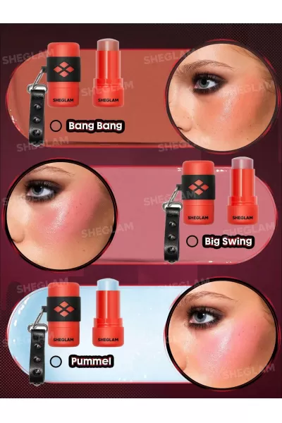  تصویر 4 : Sheglam شیگلم Bang Bang رژگونه استیکی هارلی کویین رنگ  