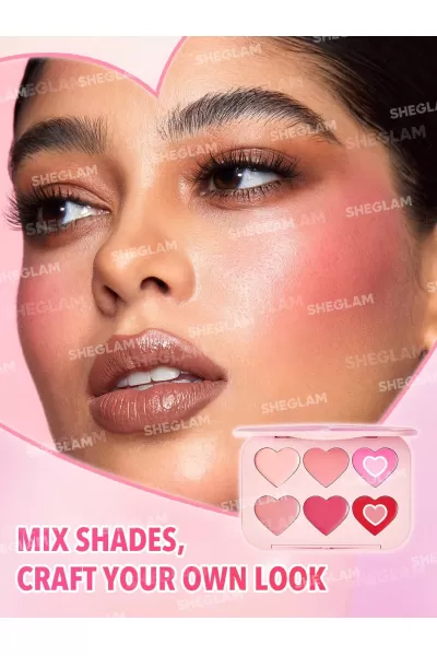  تصویر 4 : Sheglam شیگلم Blushing Bouquet پالت رژگونه کرمی قلبی رنگ  