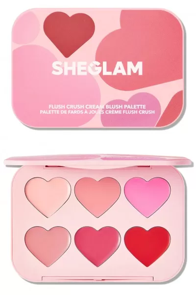 خرید و قیمت پالت رژگونه کرمی قلبی رنگ Sheglam Blushing Bouquet شیگلم اصل