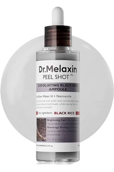خرید و قیمت آمپول پیل شات برنج سیاه لایه بردار Dr.Melaxin  دکتر ملاکسین اصل
