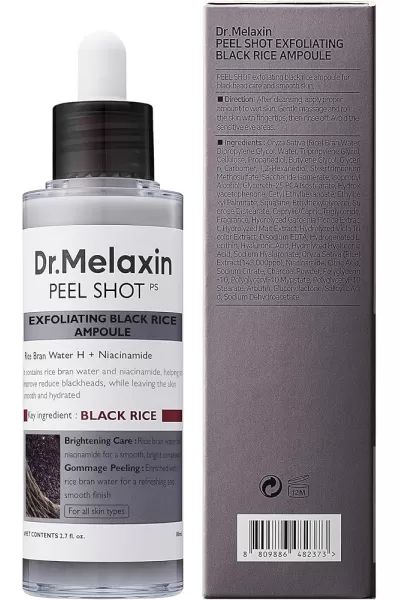  تصویر 6 : آمپول پیل شات برنج سیاه لایه بردار دکتر ملاکسین Dr.Melaxin 