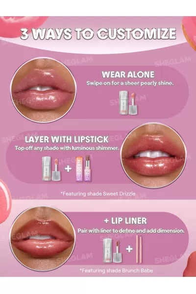  تصویر 9 : Sheglam شیگلم Make lt Pop لیپ گلاس آینه‌ای رنگ  