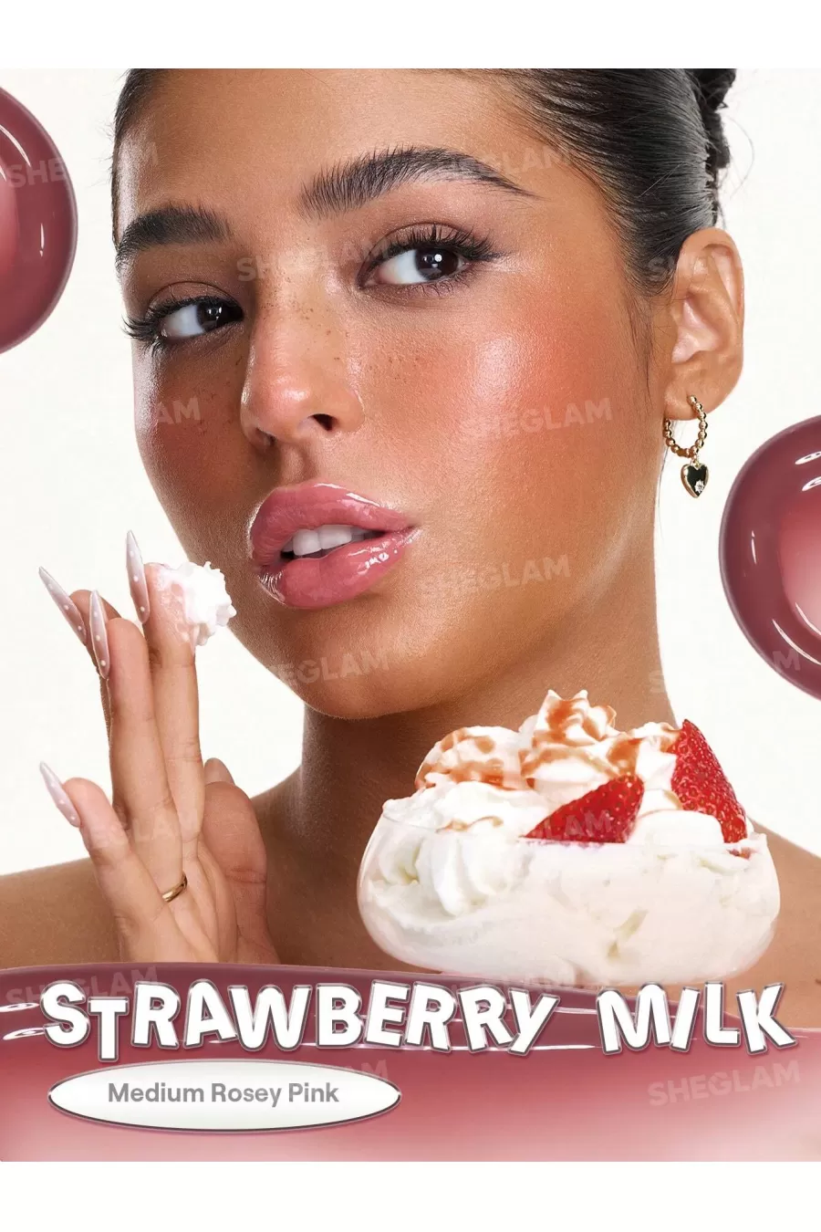 معرفی لیپ گلاس آینهای رنگ Strawberry Milk شیگلم Sheglam معرفی لیپ گلاس آینهای رنگ Strawberry Milk شیگلم Sheglam
