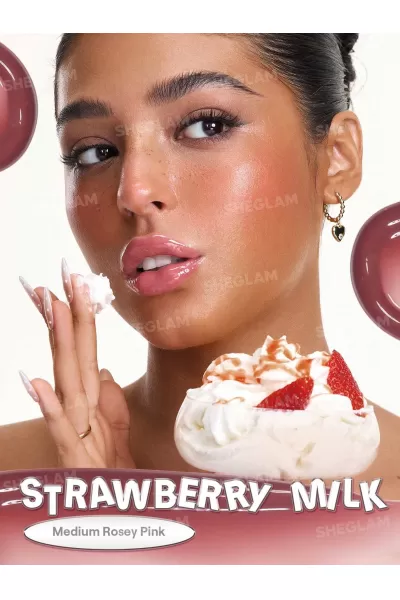  تصویر 2 : Sheglam شیگلم Strawberry Milk لیپ گلاس آینه‌ای رنگ  