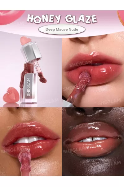  تصویر 1 : Sheglam شیگلم Honey Glaze لیپ گلاس آینه‌ای رنگ  
