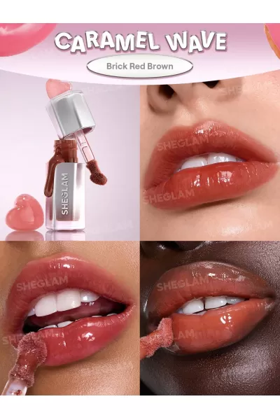 تصویر 1 : Sheglam شیگلم Caramel Wave لیپ گلاس آینه‌ای رنگ  