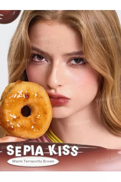  تصویر 9 : Sheglam شیگلم Sepia Kiss لیپ گلاس آینه‌ای رنگ  