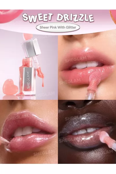  تصویر 1 : Sheglam شیگلم Sweet Drizzle لیپ گلاس آینه‌ای رنگ  