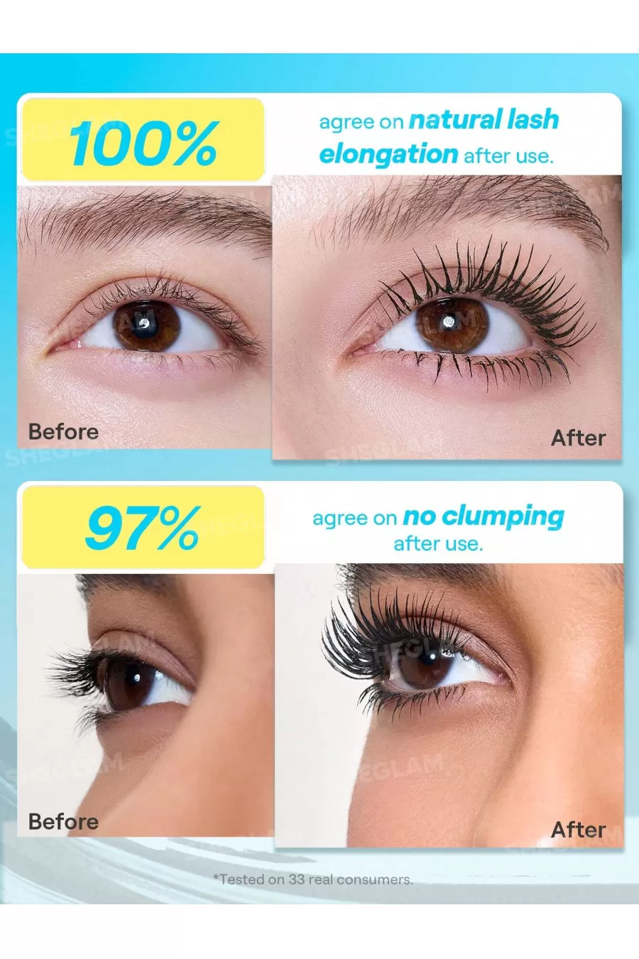 ریمل بلند کننده و حجم دهنده شیگلم Sheglam مناسب برای مژههای کمحجم و کوتاه ریمل بلند کننده و حجم دهنده شیگلم Sheglam مناسب برای مژههای کمحجم و کوتاه