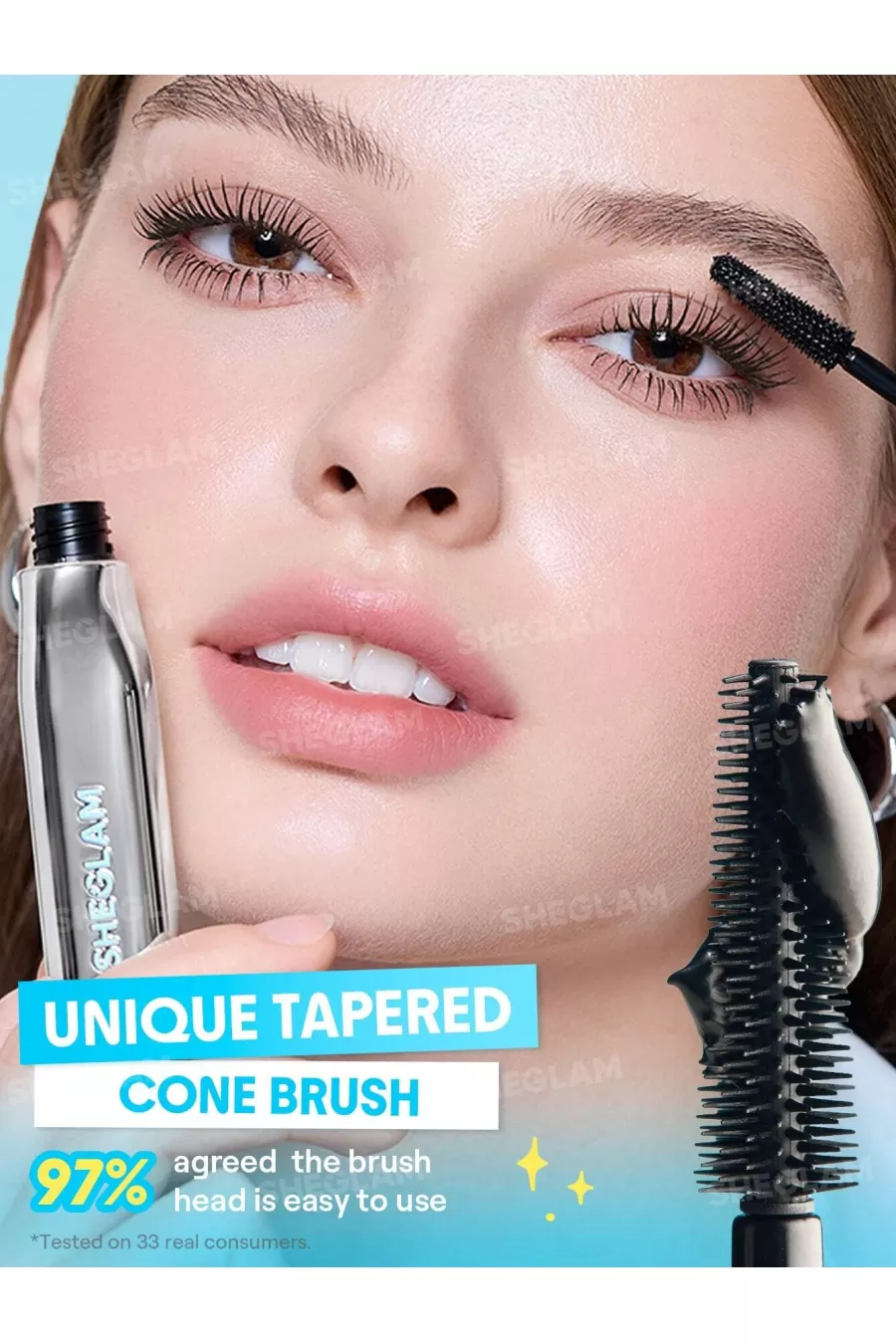 ویژگی ریمل بلند کننده و حجم دهنده شیگلم Sheglam با برس مخروطی و کاربرد آسان ویژگی ریمل بلند کننده و حجم دهنده شیگلم Sheglam با برس مخروطی و کاربرد آسان