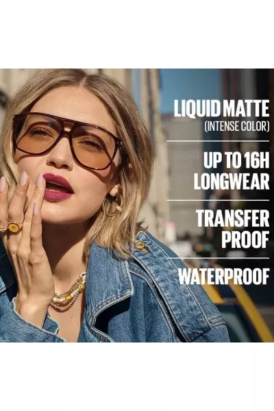  تصویر 2 : Maybelline New York میبلین نیویورک 170 INITIATOR رژلب مات سوپر استی Matte Ink  رنگ  