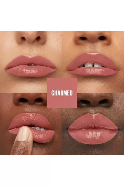  تصویر 2 : Maybelline New York میبلین نیویورک 100 CHARMED رژ لب شاین مایع 16 ساعته سوپر استی VINYL INK رنگ  