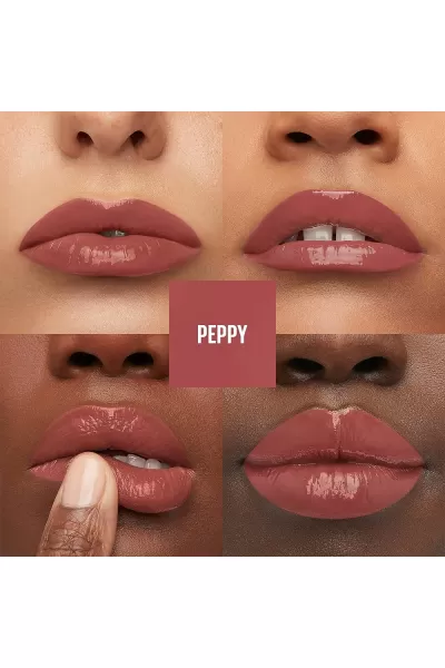  تصویر 2 : Maybelline New York میبلین نیویورک 115 PEPPY رژ لب شاین مایع 16 ساعته سوپر استی VINYL INK رنگ  