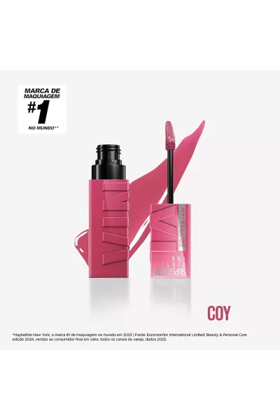  تصویر 1 : Maybelline New York میبلین نیویورک 20 COY رژ لب شاین مایع 16 ساعته سوپر استی VINYL INK رنگ  