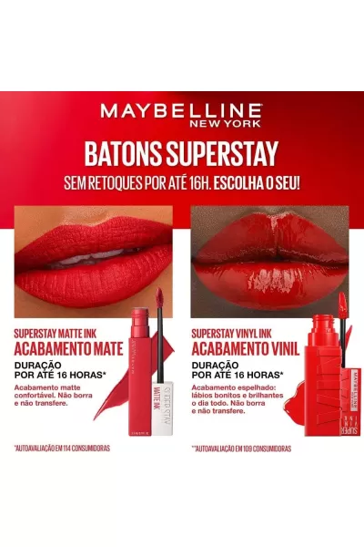  تصویر 6 : Maybelline New York میبلین نیویورک 10 LIPPY رژ لب شاین مایع 16 ساعته سوپر استی VINYL INK رنگ  