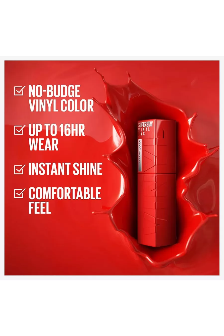 ویژگیهای رژ لب شاین مایع 16 ساعته سوپر استی VINYL INK رنگ 35 CHEEKY میبلین نیویورک Maybelline New York ویژگیهای رژ لب شاین مایع 16 ساعته سوپر استی VINYL INK رنگ 35 CHEEKY میبلین نیویورک Maybelline New York