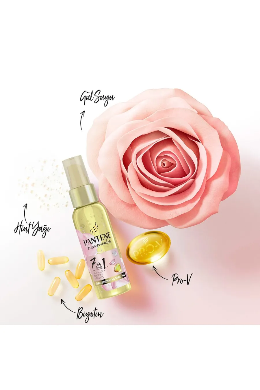 ویژگی‌های اسپری ۷ کاره مراقبت از مو پنتن Pantene با بیوتین و روغن‌های مغذی