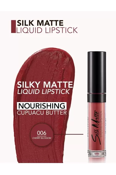 تصویر 2 : Flormar فلورمار BLOSSOM 006 رژلب مات و ابریشمی Silk Matte رنگ  