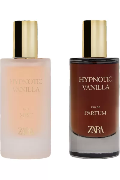 خرید و قیمت عطر زنانه هیپنوتیک وانیلی ادوپرفیوم + اسپری مو ZARA  زارا اصل