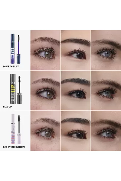  تصویر 3 : ریمل حجم دهنده و بلند کننده سایز آپ مشکی Ultra black سفورا SEPHORA 