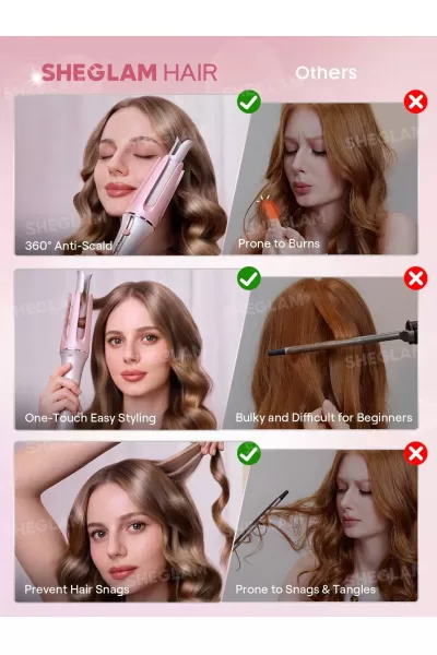  تصویر 5 : Sheglam شیگلم 25 کرلی صورتی سایز  