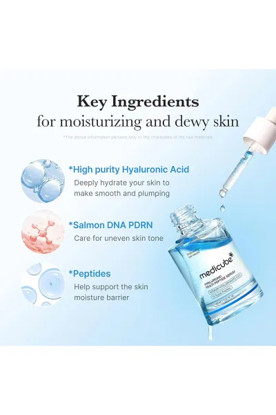  تصویر 2 : سرم هیالورونیک اسید و مولتی پپتاید مدی کیوب آبرسان و جوانساز پوست Hyaluronic Multi Peptide Serum مدی کیوب Medicube 