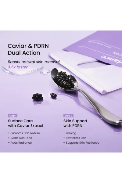  تصویر 1 : BioDance بایودنس  ماسک ورقه ای PDRN و خاویار بایودنس ضد چروک درخشان کننده و آبرسان پوست  