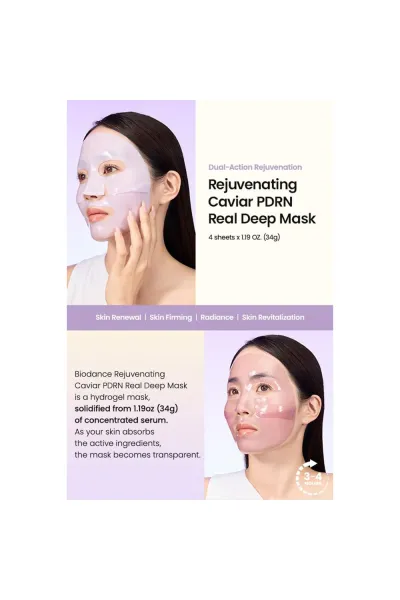  تصویر 10 : BioDance بایودنس  ماسک ورقه ای PDRN و خاویار بایودنس ضد چروک درخشان کننده و آبرسان پوست  