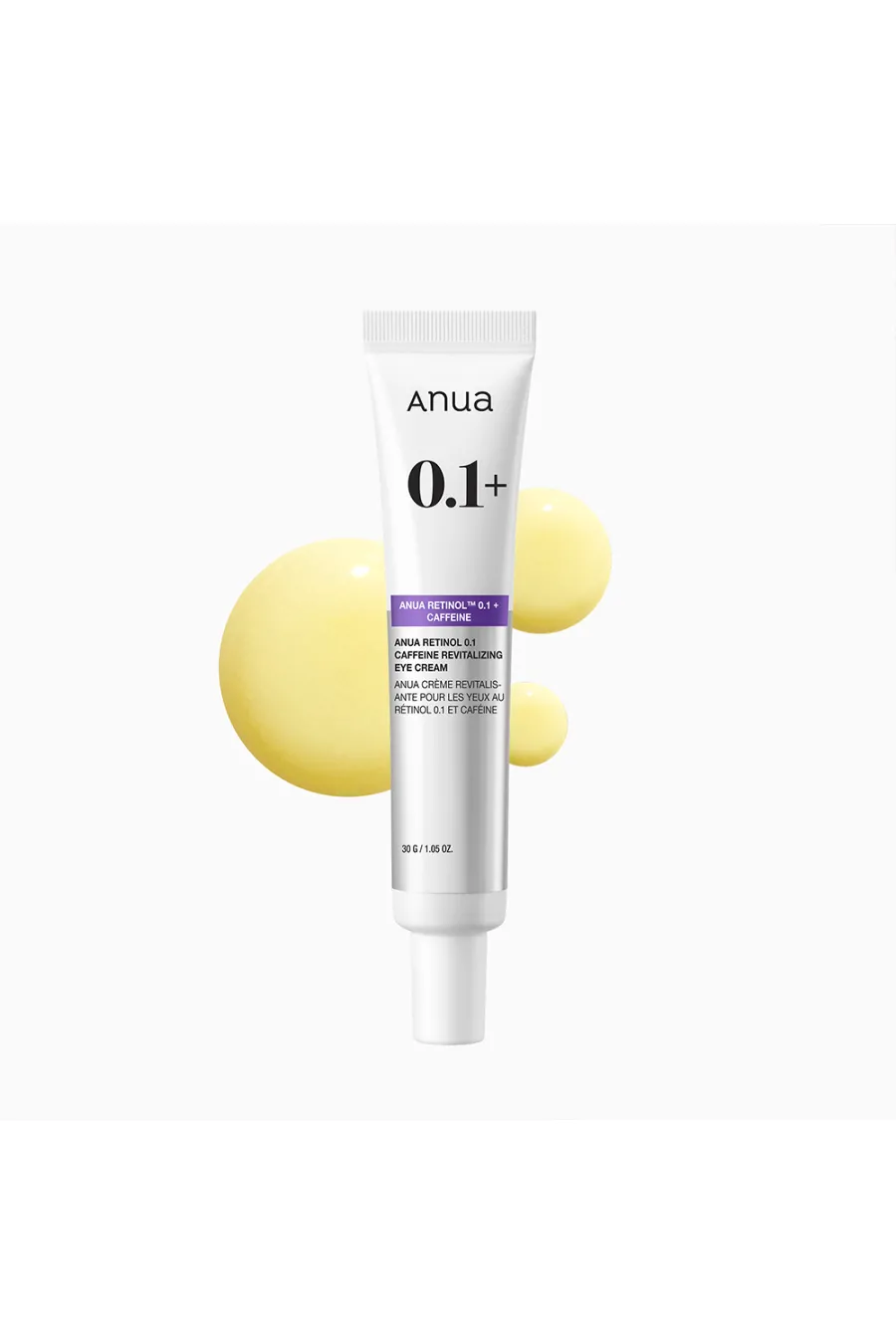 ویژگی‌های کرم دور چشم رتینول 0.1 و کافئین ضد چروک و روشن کننده آنوا Anua
