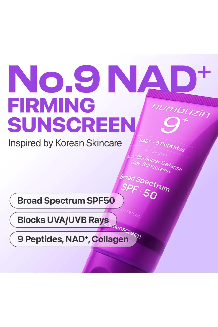 ویژگیهای اسنس ضد آفتاب شماره 9 ضد چروک و جوانساز پوست نامبوزین Numbuzin با SPF 50 ویژگیهای اسنس ضد آفتاب شماره 9 ضد چروک و جوانساز پوست نامبوزین Numbuzin با SPF 50