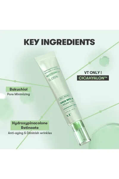  تصویر 1 : کرم رتینول 0/05 وی تی کازمتیک ضد چروک و جوانساز پوست 0.05 وی‌تی کازمتیک VT Cosmetics 