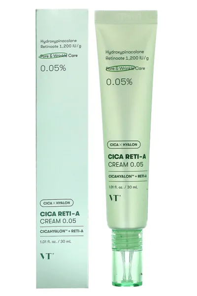 خرید و قیمت کرم رتینول 0/05 وی تی کازمتیک ضد چروک و جوانساز پوست 0.05% VT Cosmetics  وی‌تی کازمتیک اصل