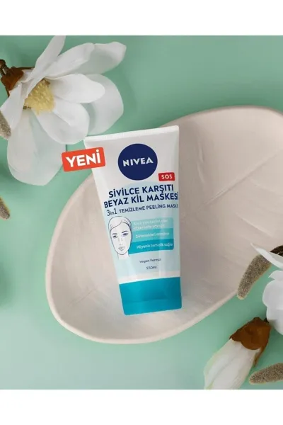  تصویر 2 : ماسک ۳ کاره سم زدا خاک رس سفید نیوآ NIVEA 