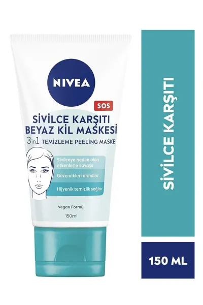 ماسک ۳ کاره سم زدا خاک رس سفید NIVEA