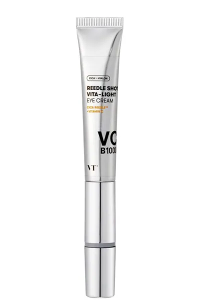 خرید کرم دور چشم روشن کننده ویبره دار ویتا لایت ریدل شات وی‌تی کازمتیک VT Cosmetics