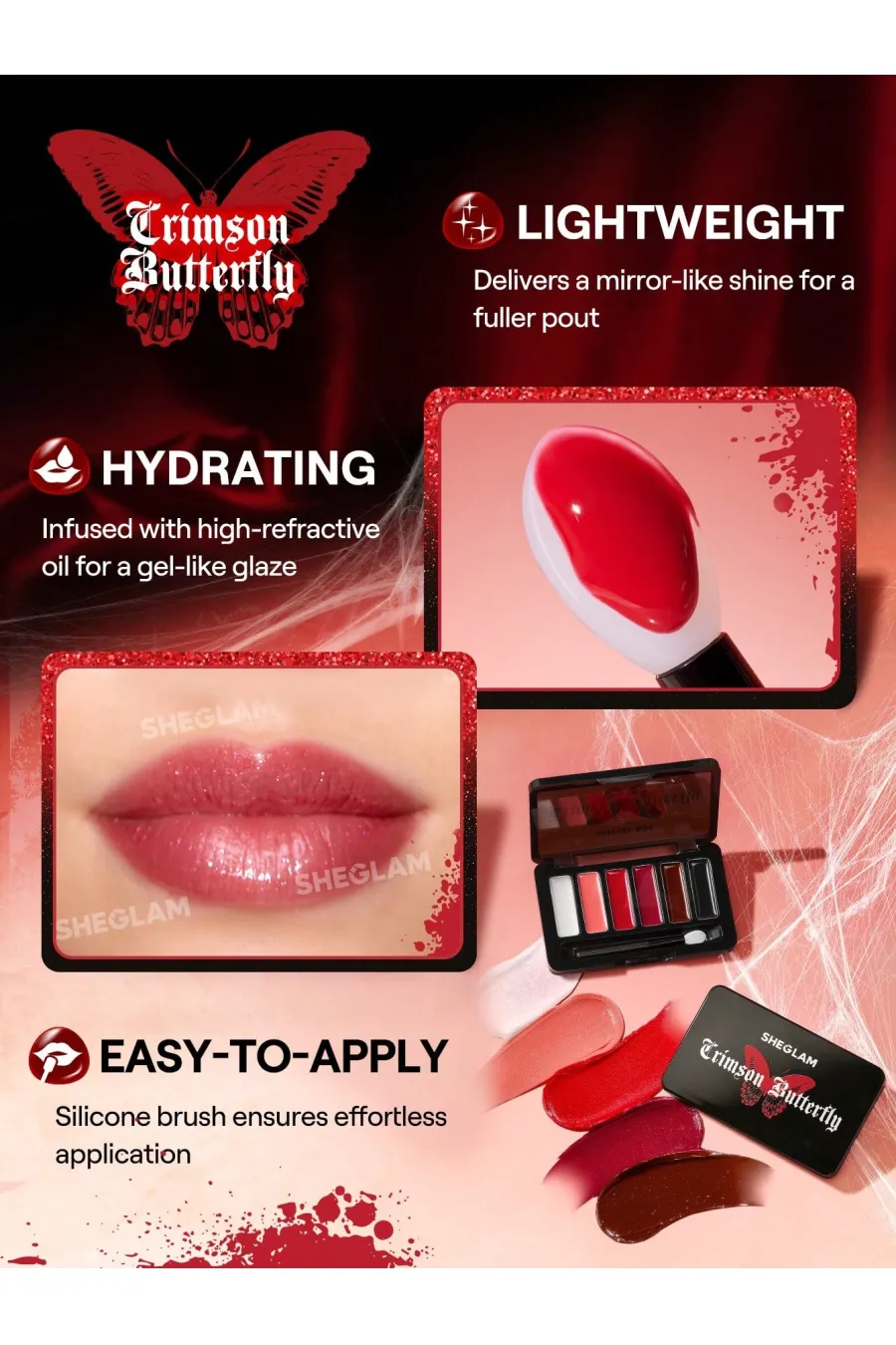 مزایای استفاده از ست کلکسیونی پروانه‌ای مدل Crimson Butterfly شیگلم Sheglam Crimson Butterfly ست کلکسیونی پروانه ای مدل