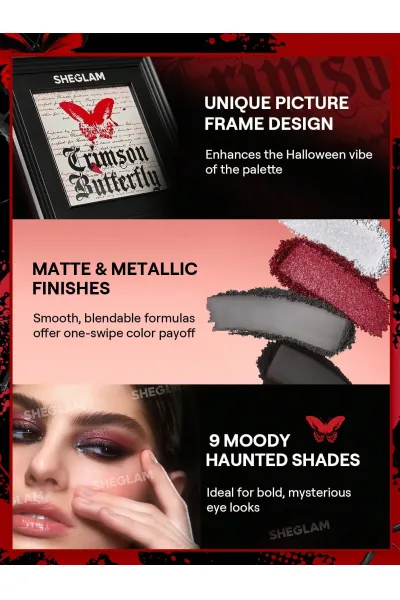  تصویر 4 : Crimson Butterfly ست کلکسیونی پروانه ای مدل شیگلم Sheglam 
