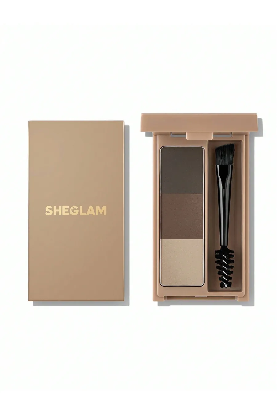 ویژگی‌های پالت ابرو سه رنگ مدل Brown شیگلم Sheglam Brow Palette Brown پالت ابرو سه رنگ مدل رنگ