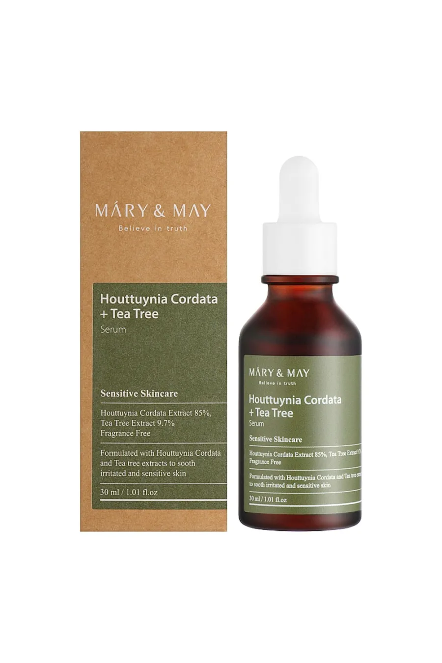 ویژگی‌های سرم تسکین دهنده هوتوینیا کورداتا و تی تری مری اند می Mary & May