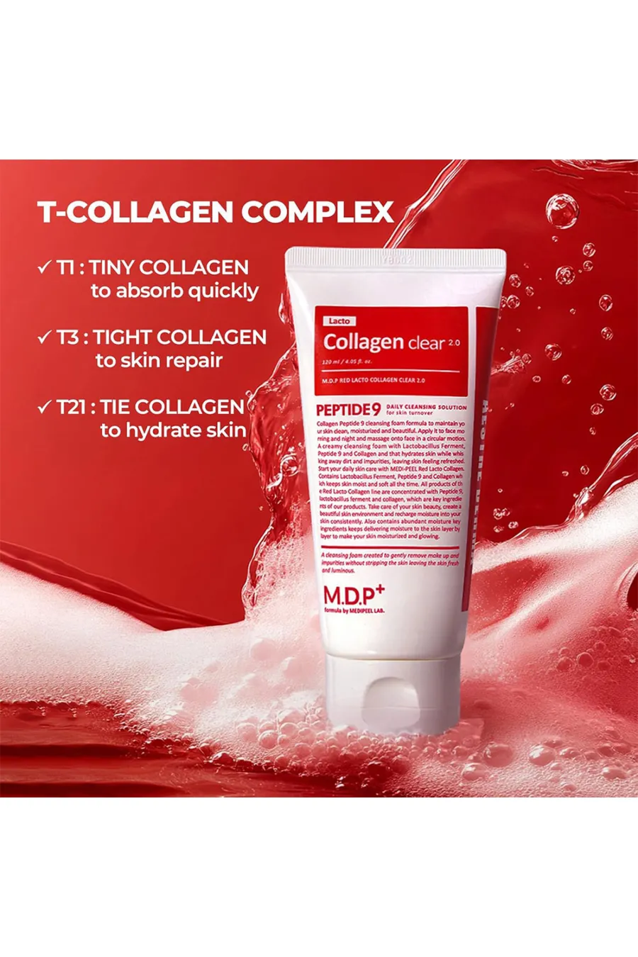 درباره فوم شوینده لاکتو کلاژن قرمز 2.0 مدی پیل Medi-Peel Red Lacto Collagen Clea فوم شوینده لاکتو کلاژن قرمز 2.0