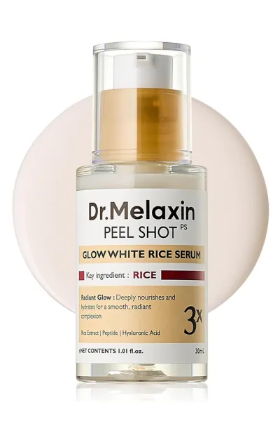 خرید و قیمت سرم روشن کننده برنج سفید آبرسان و درخشان کننده و کنترل منافذ پوست Dr.Melaxin  دکتر ملاکسین اصل