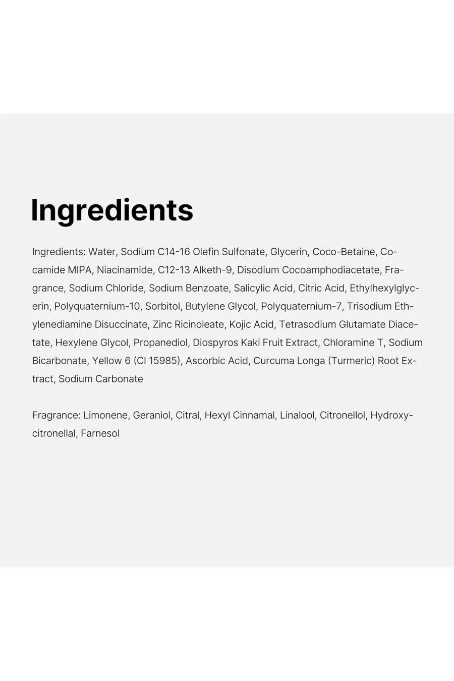 مشخصات شامپو بدن روشن‌کننده مدی کیوب Medicube Brightening Body Wash