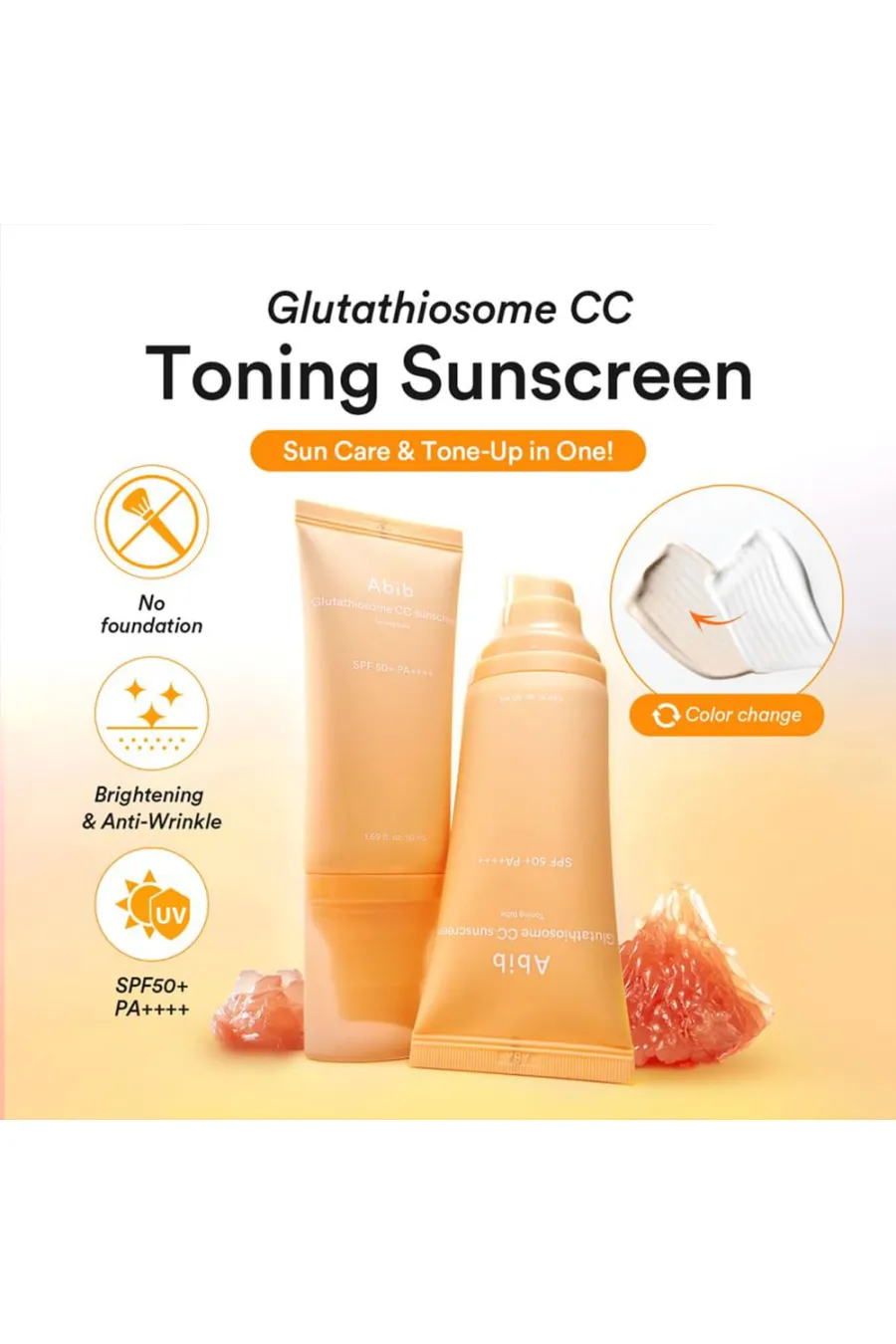 ویژگی‌های ضد آفتاب سی سی کرم گلوتاتیوسوم ابیب Abib Glutathiosome CC Sunscreen