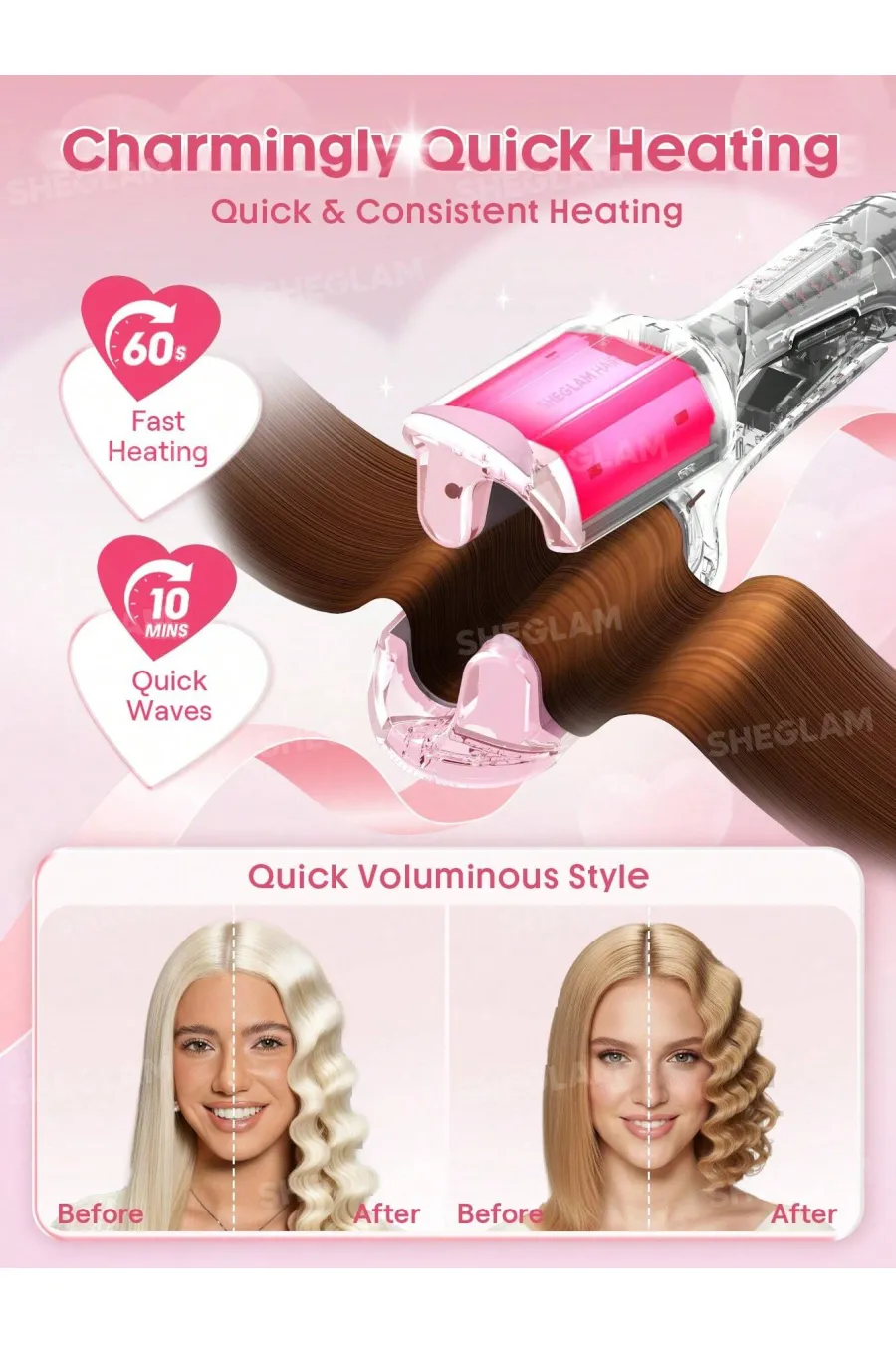 دستگاه فر ساحلی مو صورتی سایز ۱۹ شیگلم Sheglam Pink 19mm Beach Wave Curler مناسب چه کسانی است؟ دستگاه فر ساحلی مو صورتی سایز ۱۹ شیگلم Sheglam Pink 19mm Beach Wave Curler مناسب چه کسانی است؟