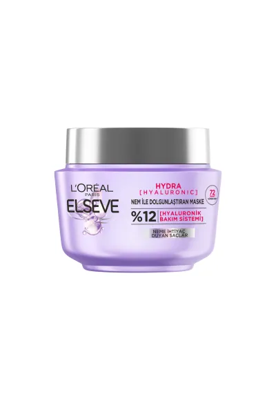  تصویر 1 : L'Oreal Paris لورال پاریس  ماسک موی آبرسان هیالورونیک اسید  