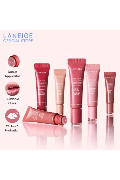  تصویر 6 : تینت لب سرمی آبرسان  حجم دهنده و درخشان کننده رنگ Cinnamon Sugar لانیژ LANEIGE 
