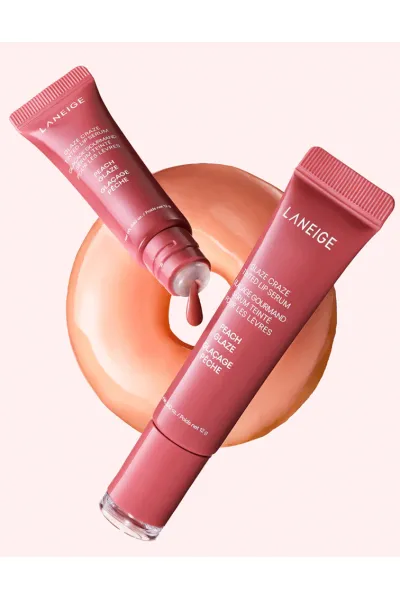 خرید و قیمت تینت لب سرمی آبرسان، حجم دهنده و درخشان کننده رنگ LANEIGE Peach Glaze لانیژ اصل