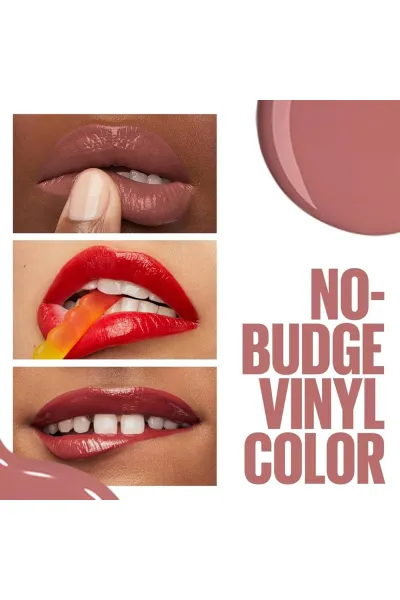  تصویر 6 : Maybelline New York میبلین نیویورک Golden رژ لب شاین مایع 16 ساعته سوپر استی VINYL INK رنگ  