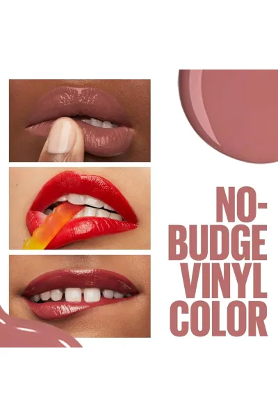  تصویر 5 : Maybelline New York میبلین نیویورک Peppy رژ لب شاین مایع 16 ساعته سوپر استی VINYL INK رنگ  